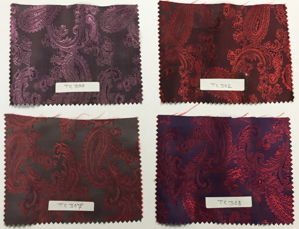 Suit Liner Fabric Red Paisley