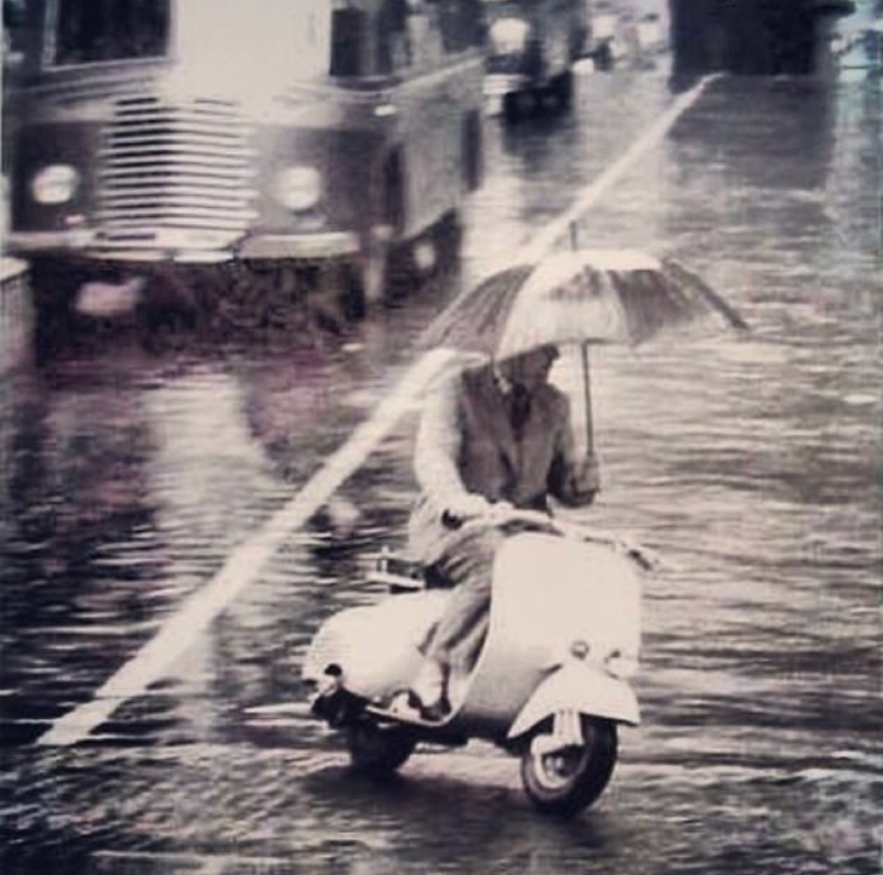Scootering in the rain